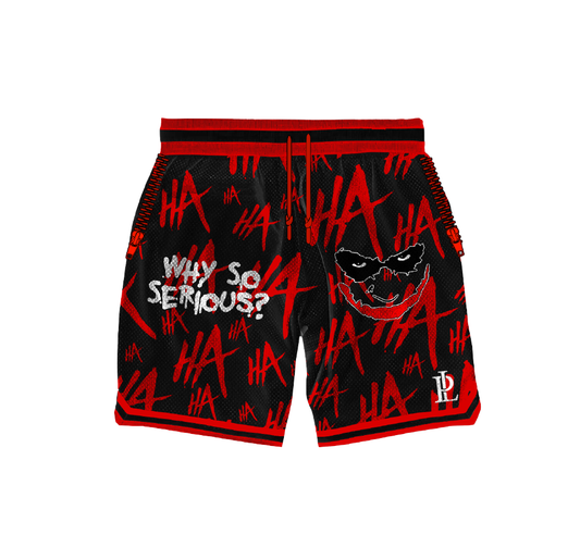 Joker "Haha" Red & Black Shorts